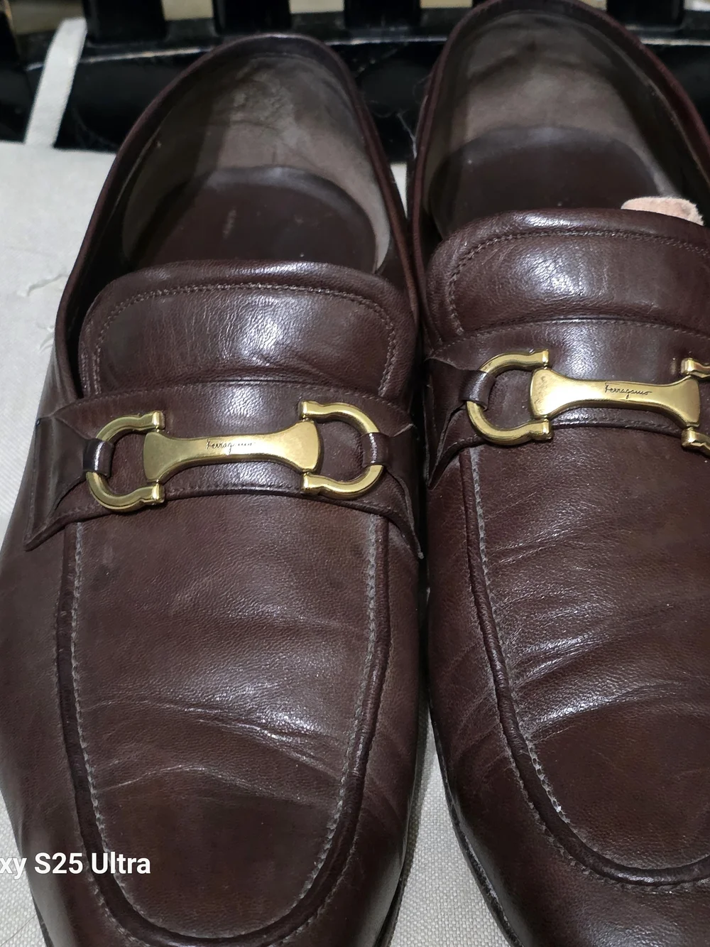 Salvatore Ferragamo Brown Leather Horsebit Loafers Isrd Size 11.5
